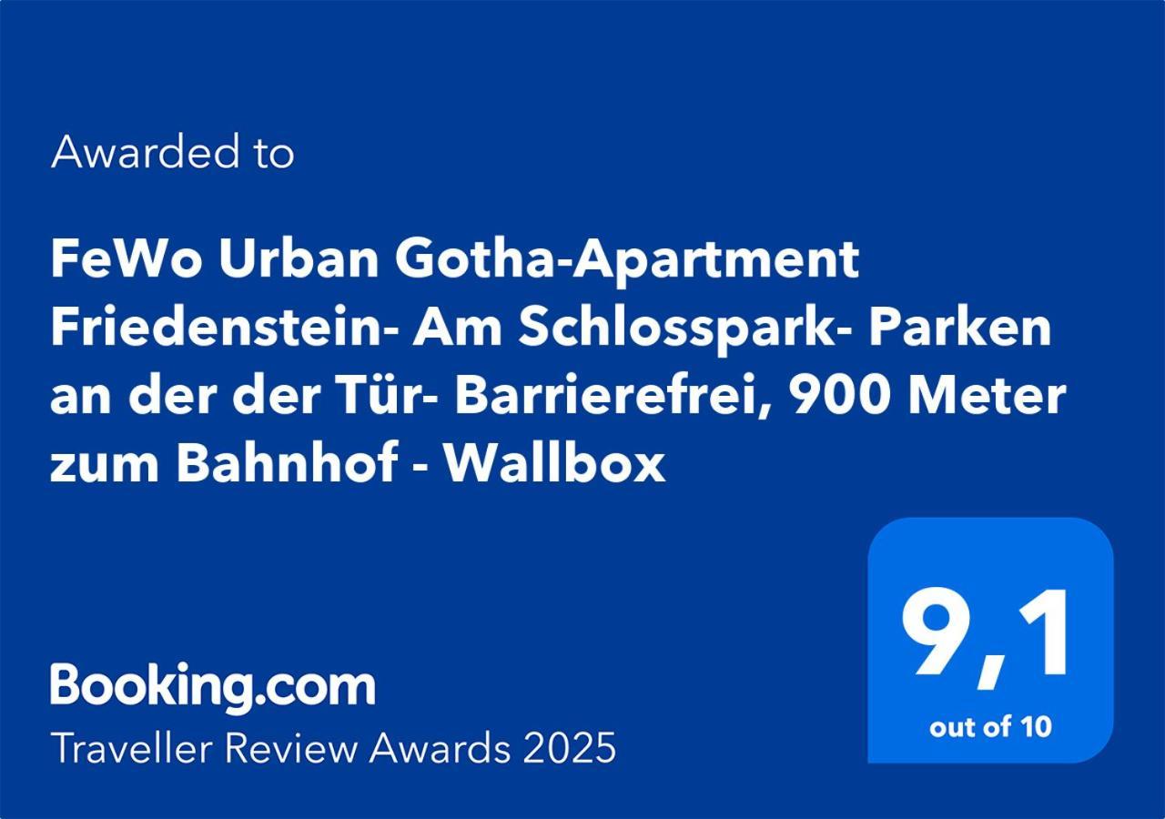 Fewo Urban Gotha-Apartment Friedenstein- Am Schlosspark- Parken An Der Der Tuer- Barrierefrei, 900 Meter Zum Bahnhof - Wallbox Exterior photo